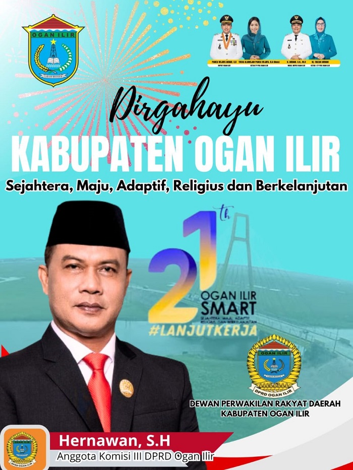 Anggota Dewan Komisi III DPRD Ogan Ilir Hernawan, S.H